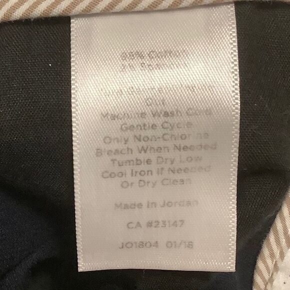 𝅺TALBOTS SLIM CROPPED  NAVY BLUE WOMAN COTTON PANTS SIZE US 16​​ - Picture 9 of 10